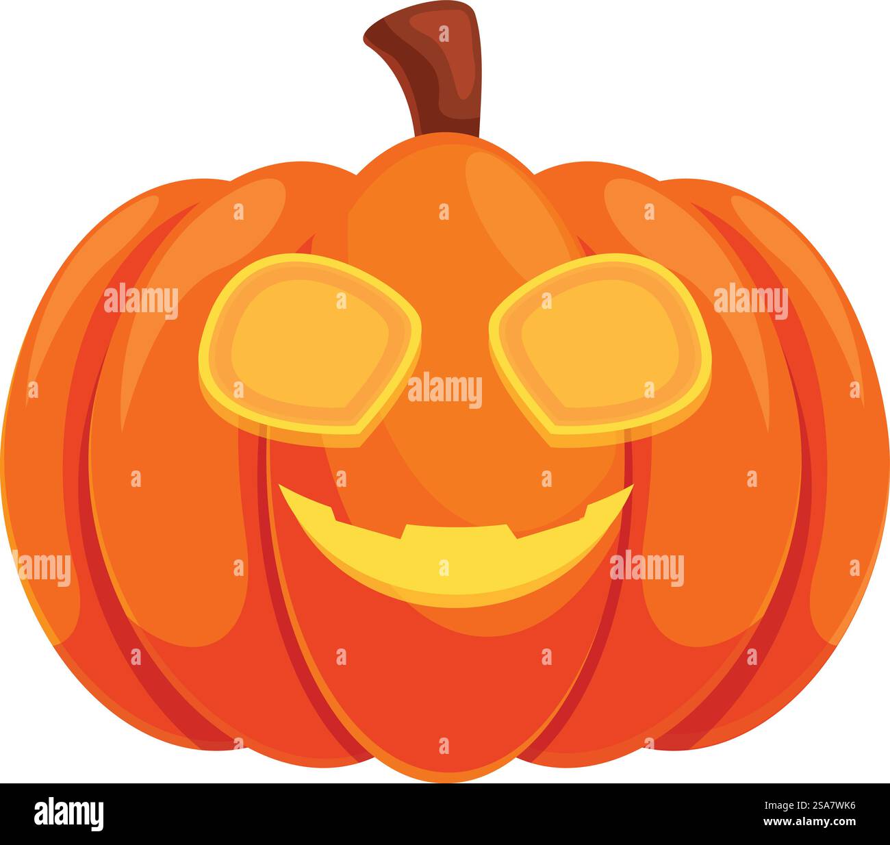 Halloween pumpkin carving showing scary teeth and glowing eyes. Carved ...
