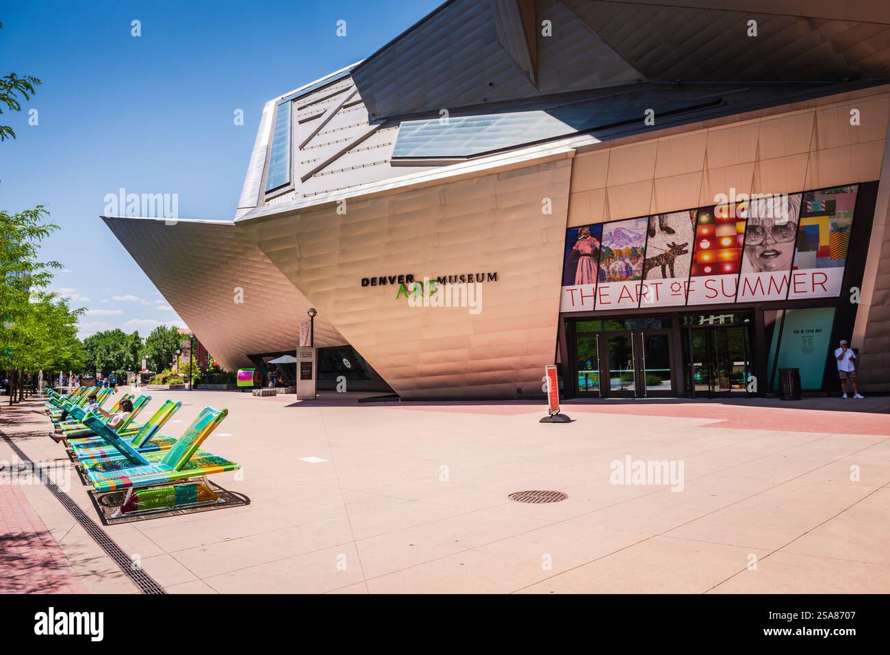 Denver, CO USA - June 27, 2018: The Denver Art Museum (DAM) is one of ...