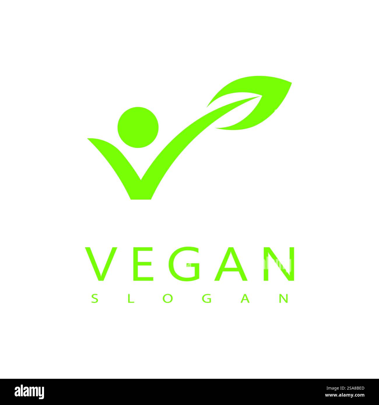 Vegan logo vector template symbol design Stock Vector Image & Art - Alamy