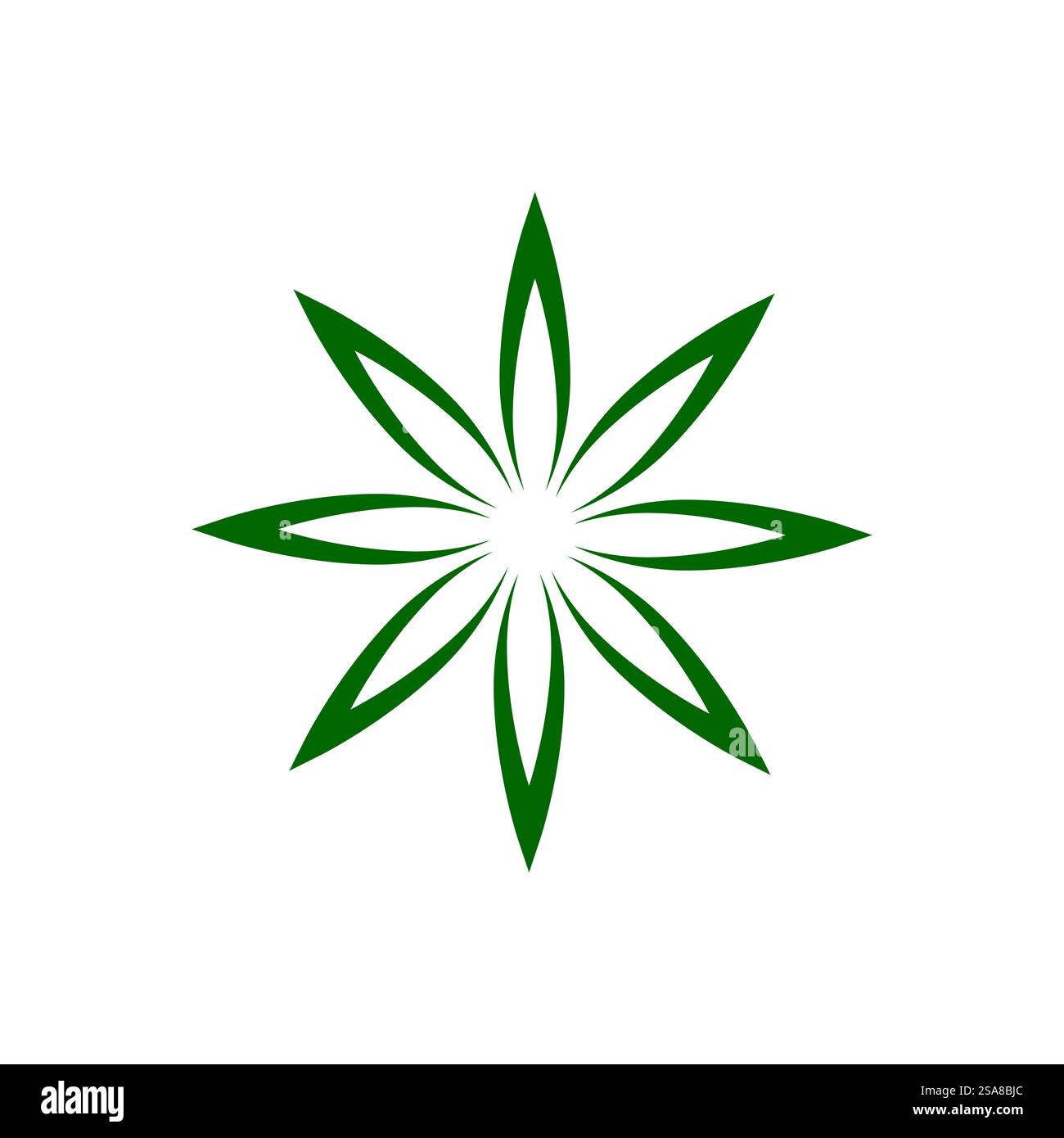 Green leaf logo vector element symbol template Stock Vector Image & Art ...