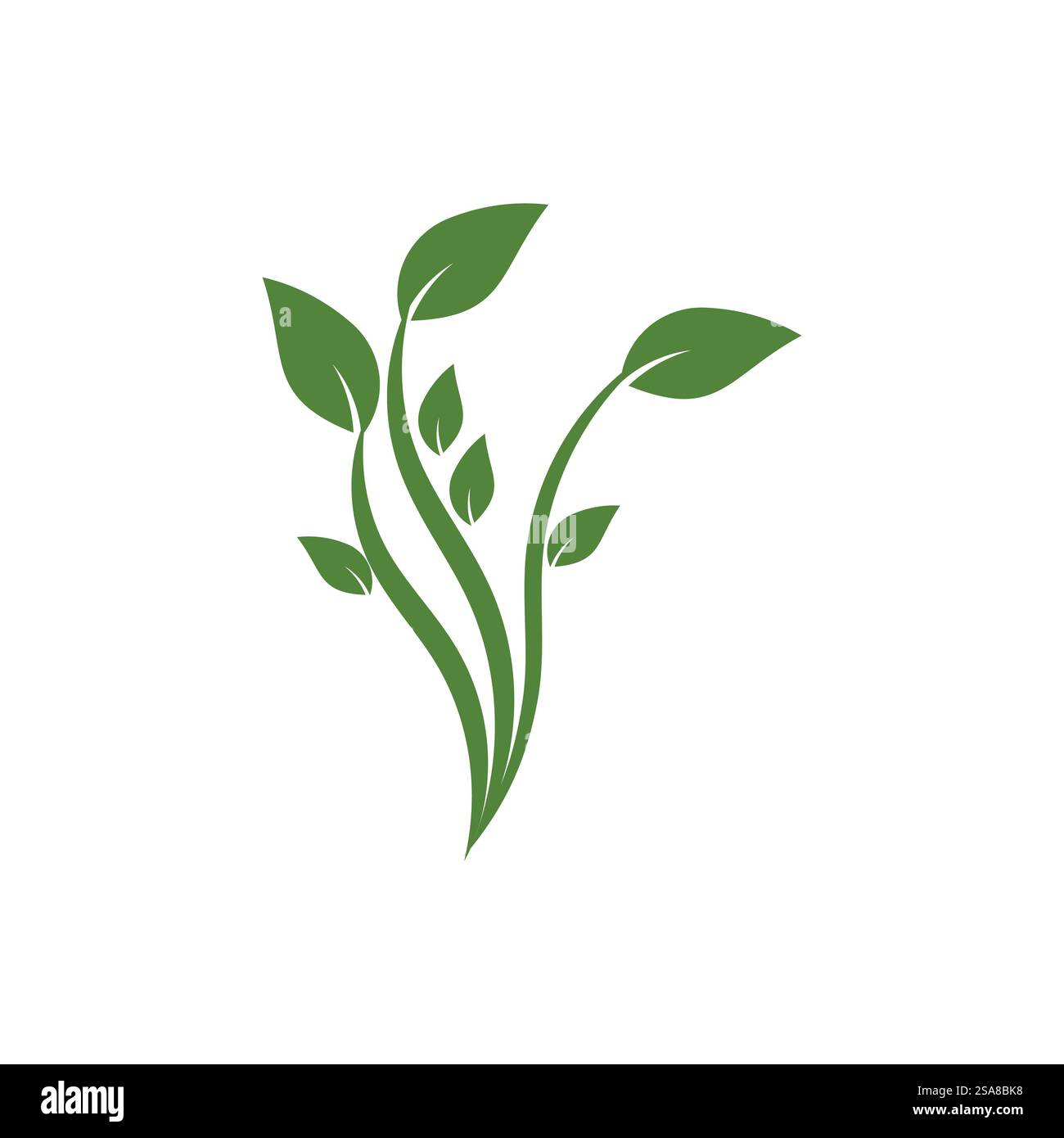 Green leaf logo vector element symbol template Stock Vector Image & Art ...