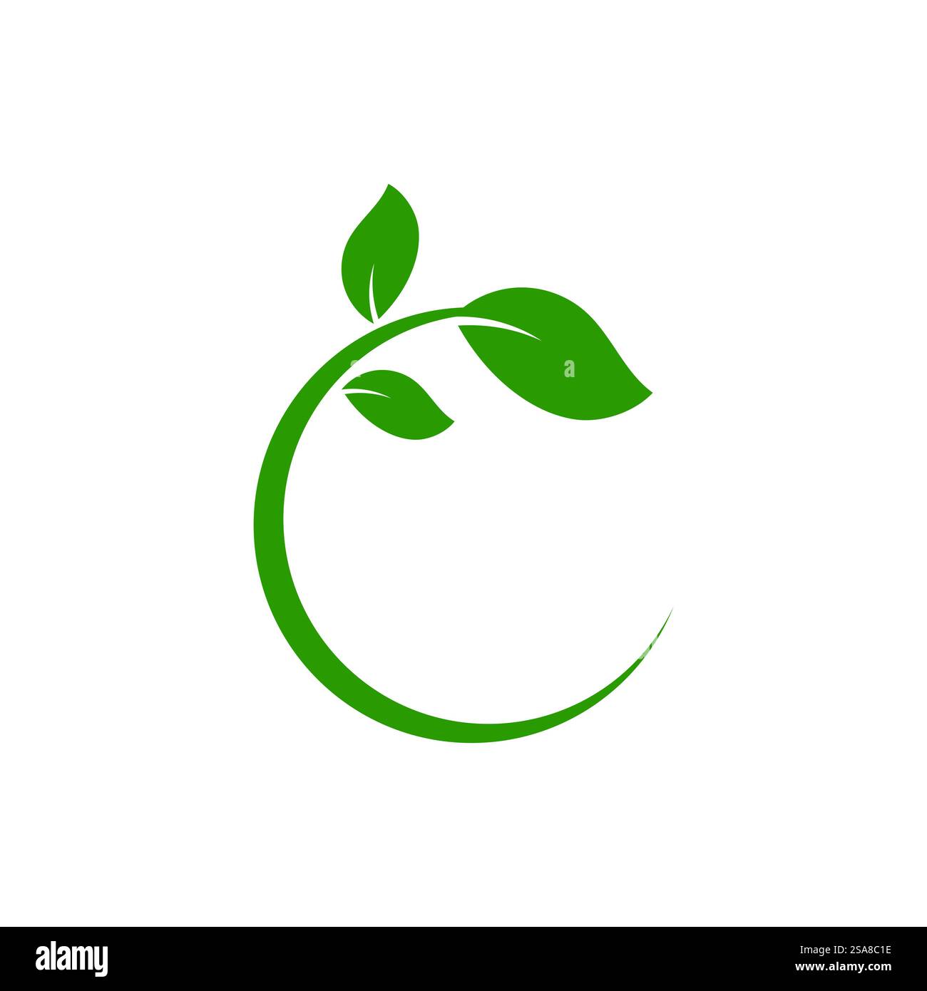 Green leaf logo vector element symbol template Stock Vector Image & Art ...