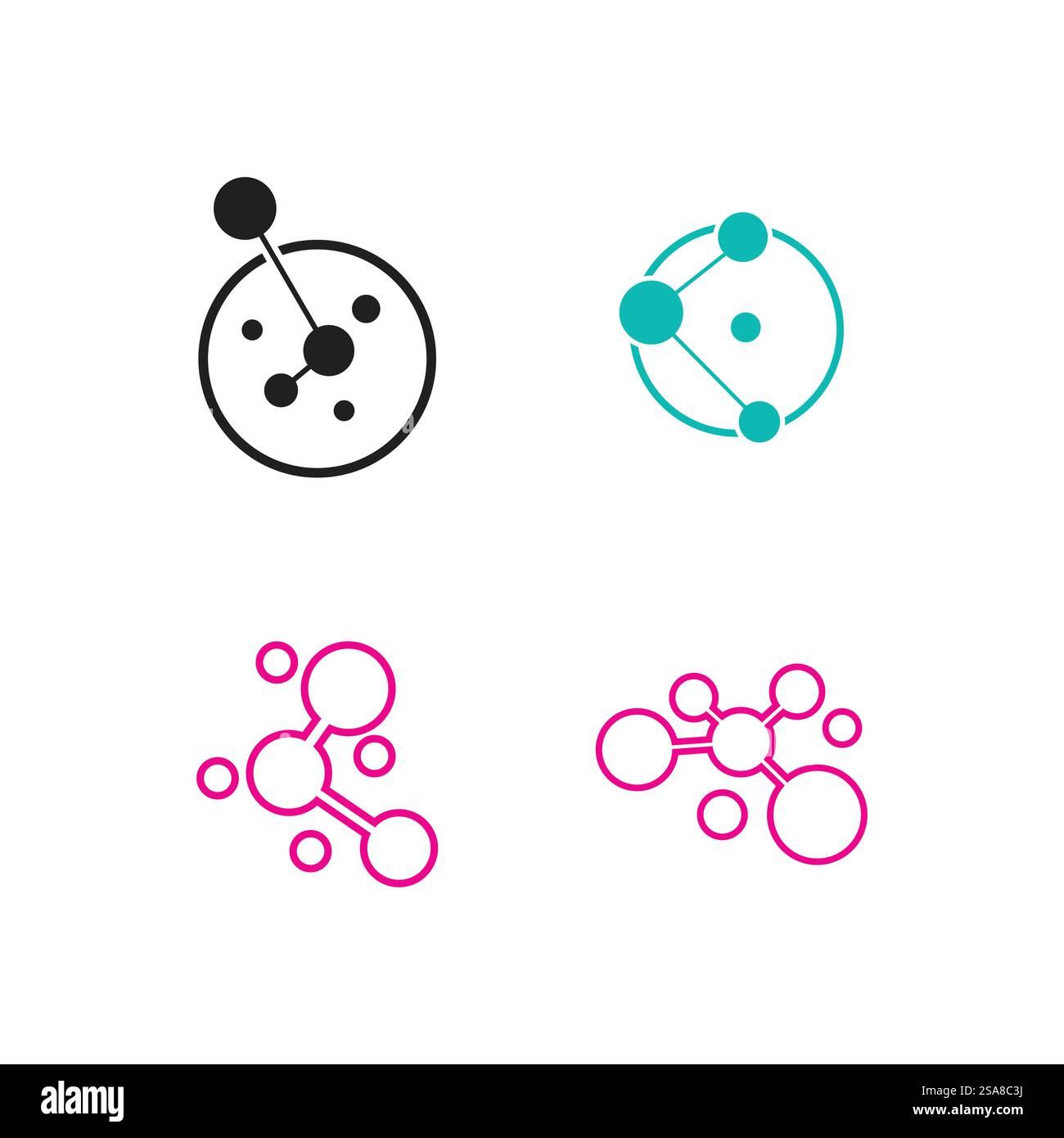Molecule symbol logo template vector illustration design Stock Vector