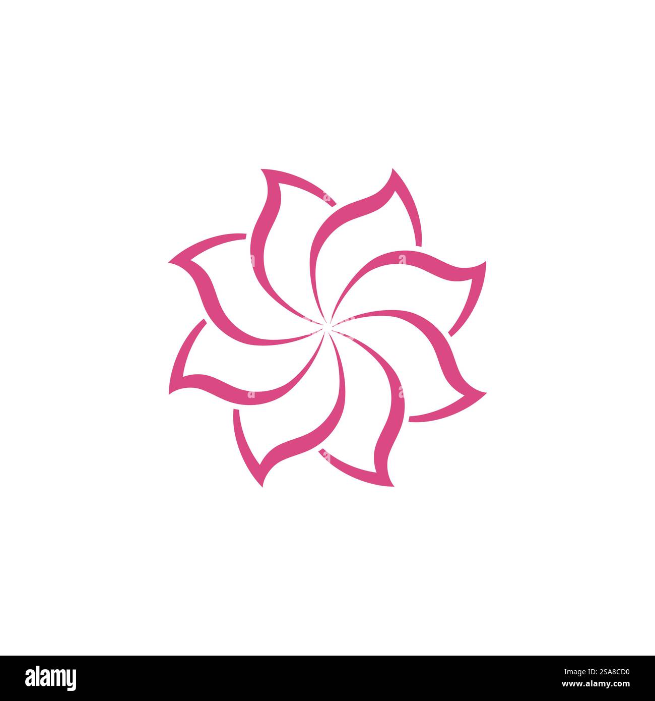Flower plumeria logo vector element symbol design Stock Vector