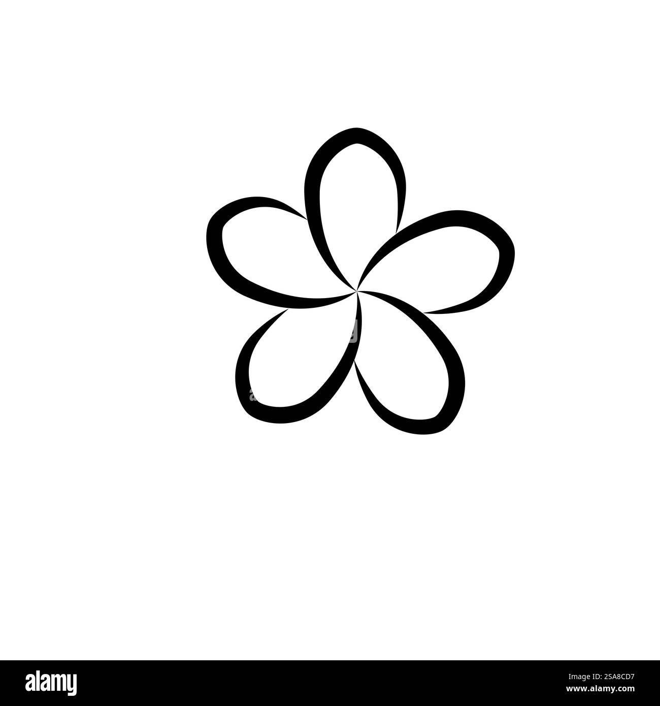 Flower plumeria logo vector element symbol design Stock Vector