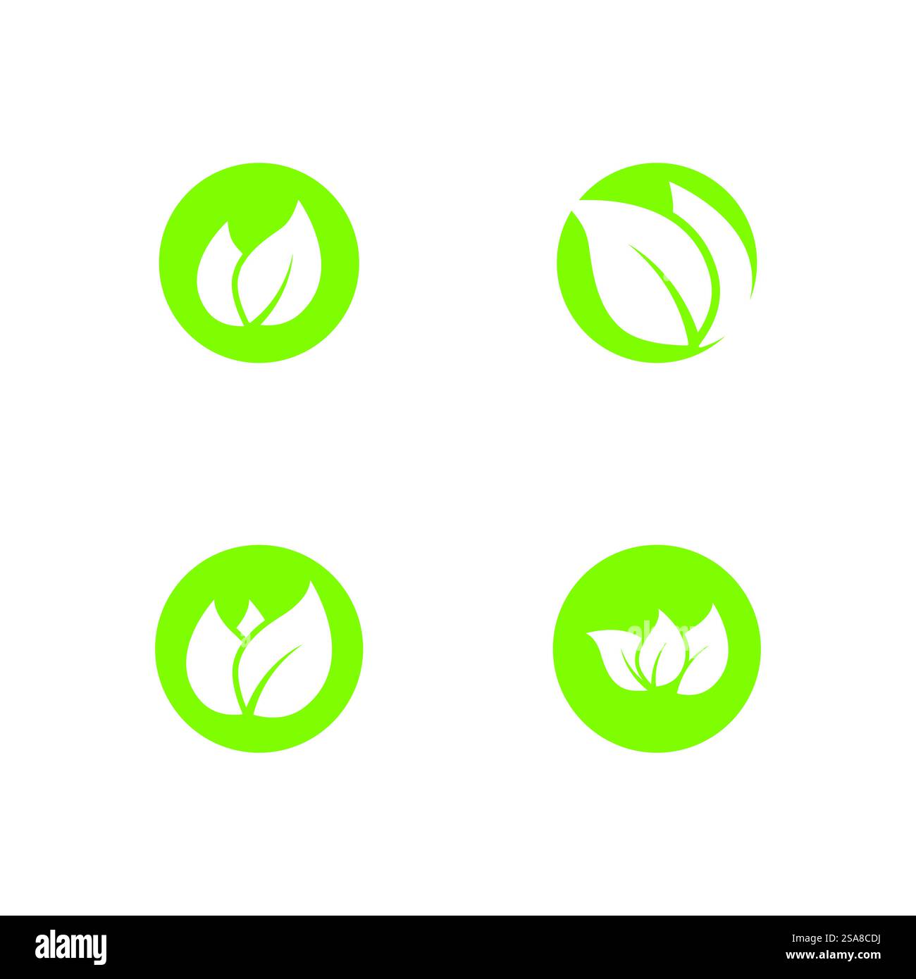 Green leaf logo vector template element symbol design Stock Vector ...