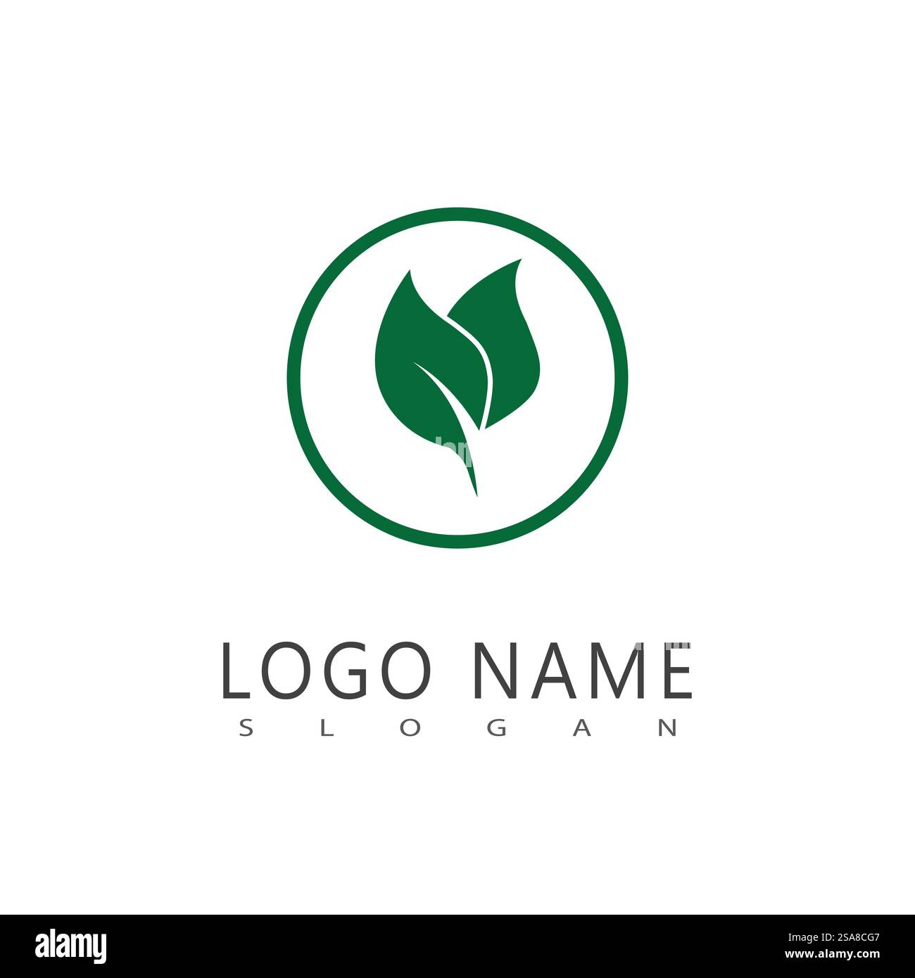 Green leaf logo vector template element symbol design Stock Vector ...