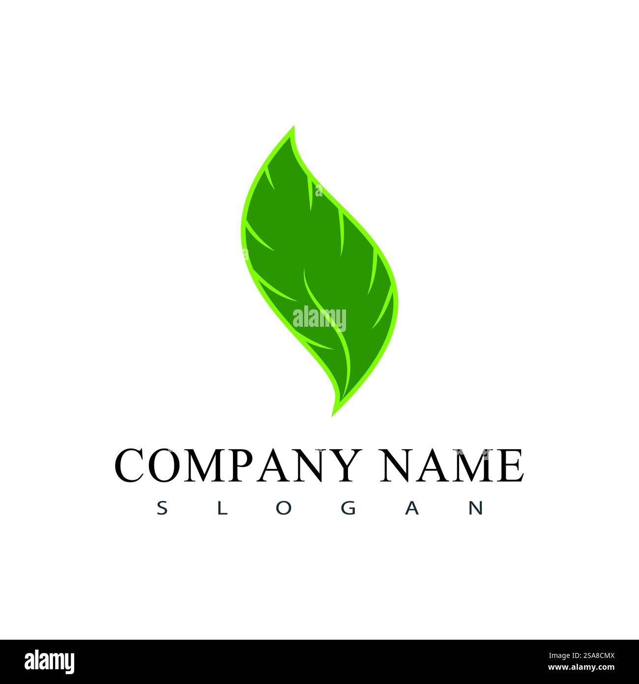 Green leaf logo vector element symbol template Stock Vector Image & Art ...