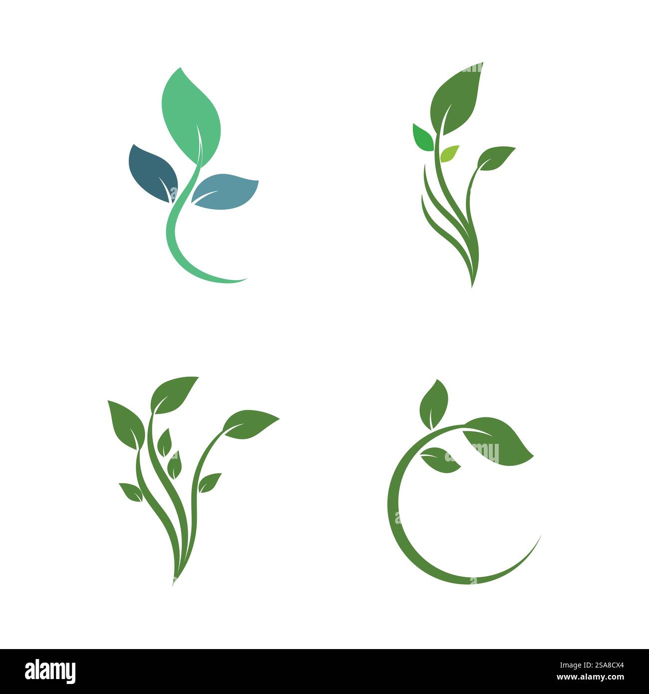 Green leaf logo vector element symbol template Stock Vector Image & Art ...