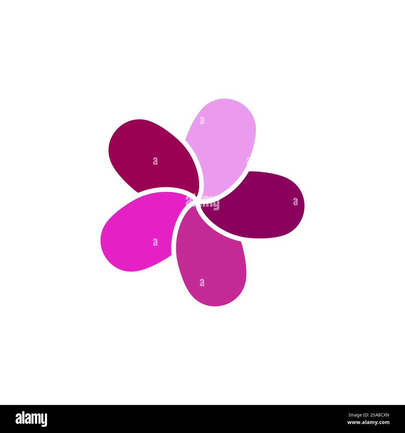 Flower plumeria logo vector element symbol design Stock Vector
