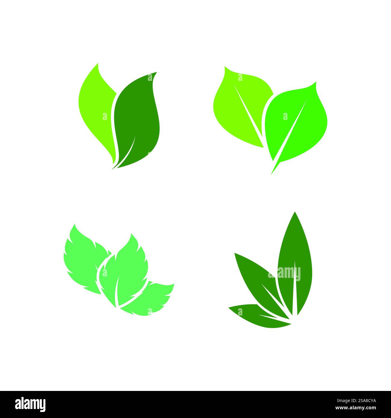 Green leaf logo vector element symbol template Stock Vector Image & Art ...