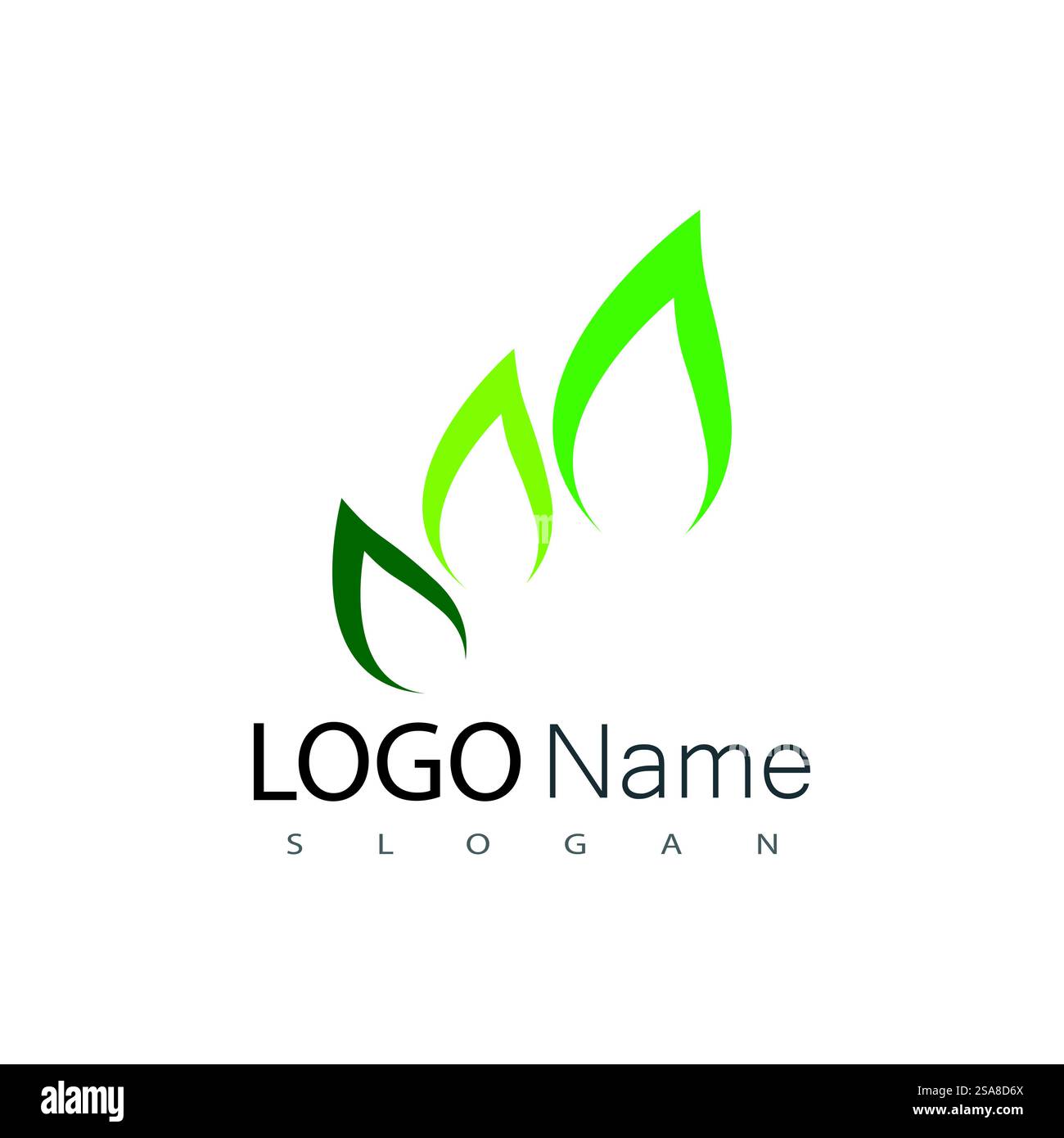 Green leaf logo vector template element symbol design Stock Vector ...