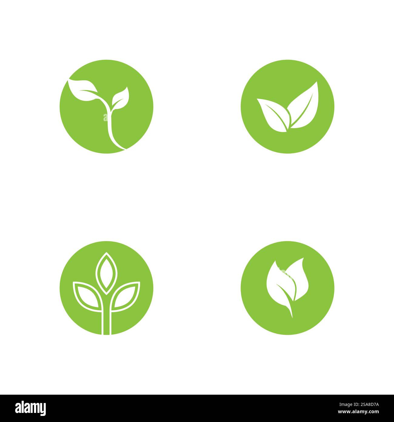 Green leaf logo vector template element symbol design Stock Vector ...