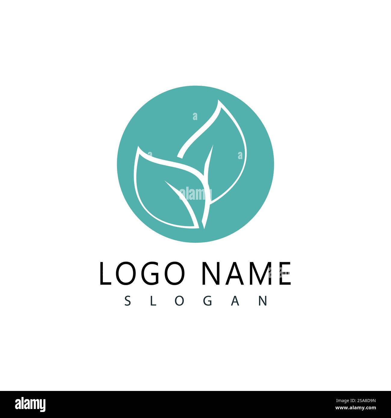 Green leaf logo vector element symbol template Stock Vector Image & Art ...