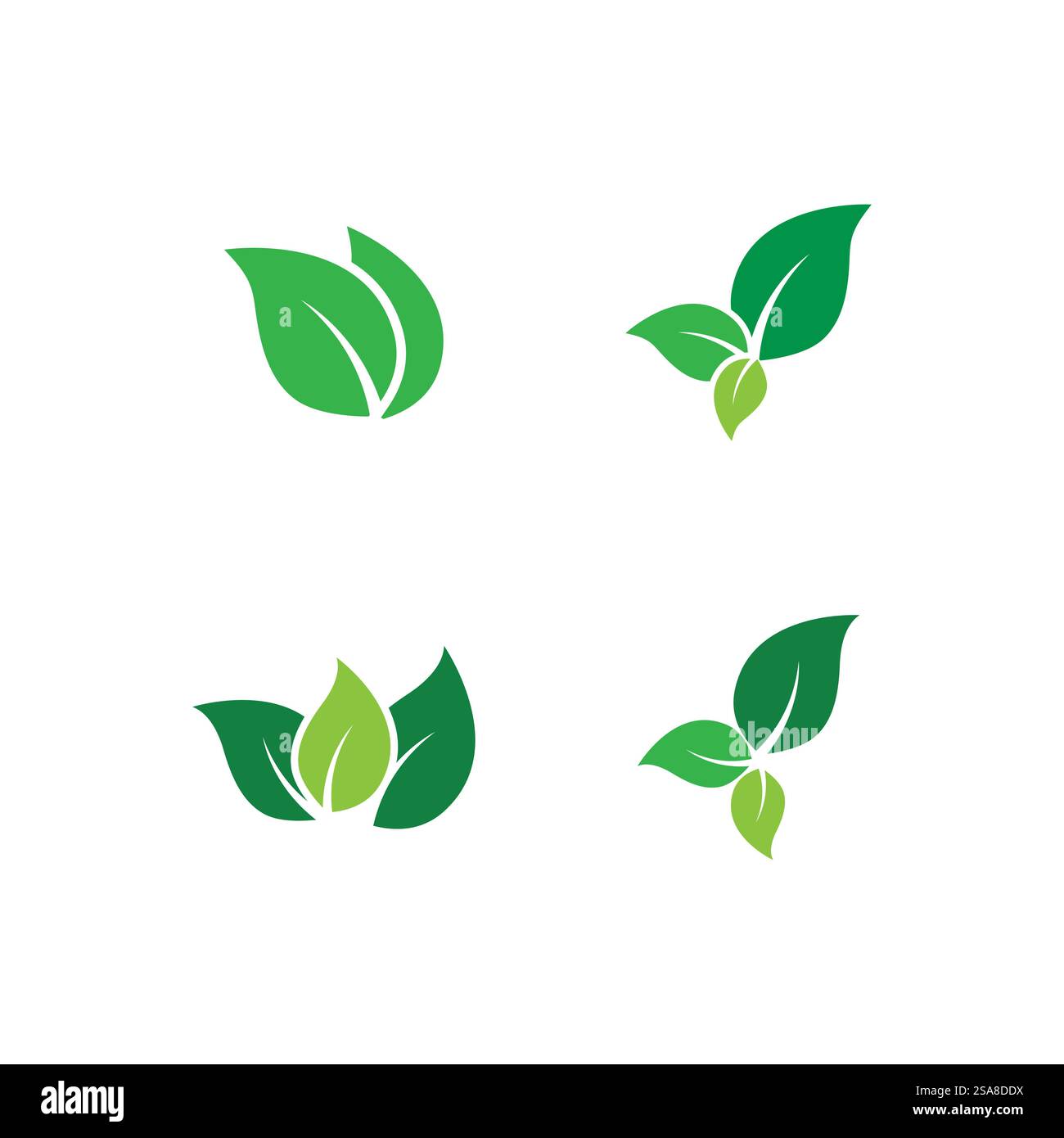 Green leaf logo vector template element symbol design Stock Vector ...