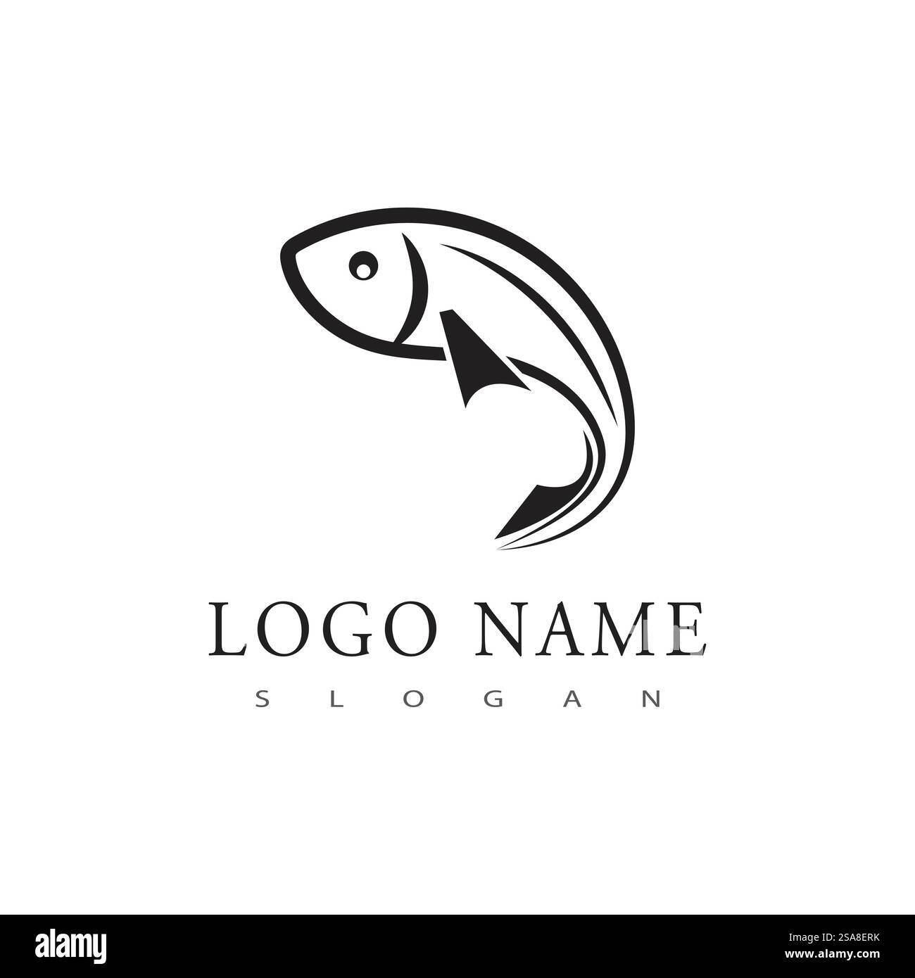 Fish logo vector template element symbol Stock Vector Image & Art - Alamy