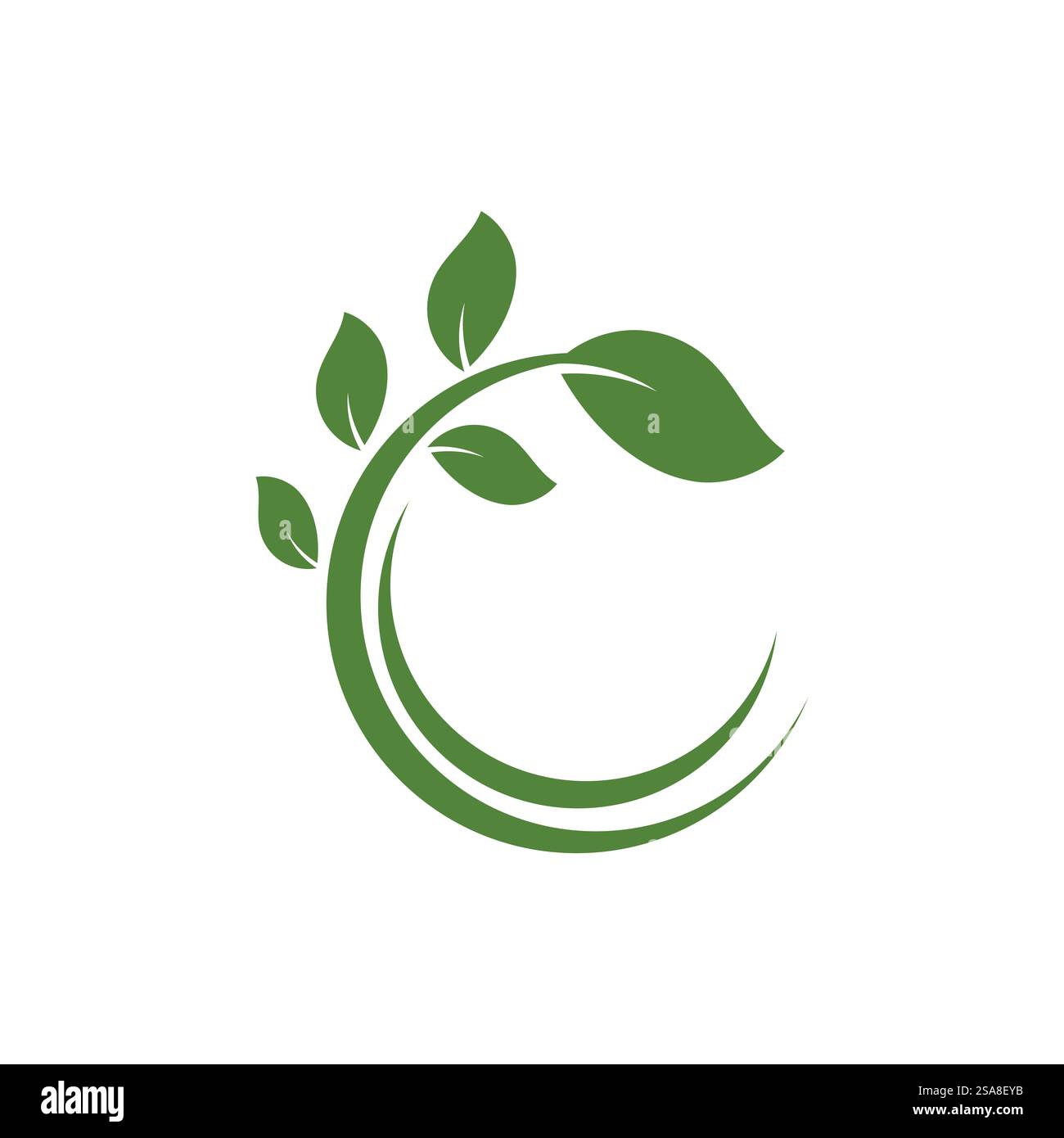 Green leaf logo vector element symbol template Stock Vector Image & Art ...