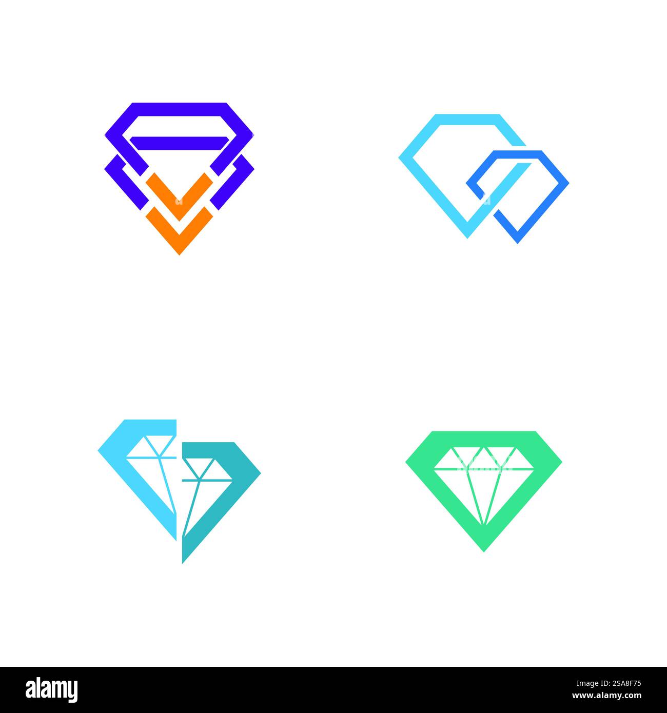 Diamond logo vector template and symbol Stock Vector Image & Art - Alamy