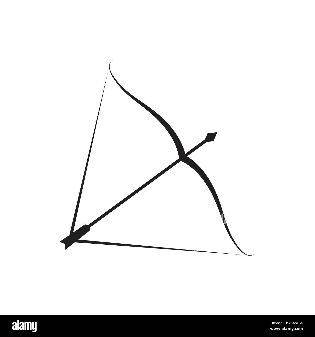 Archery logo vector ilustration flat design Stock Vector