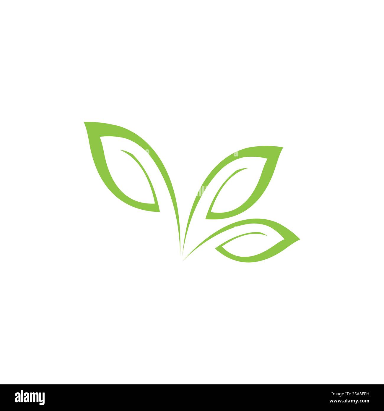 Green leaf logo vector element symbol template Stock Vector Image & Art ...