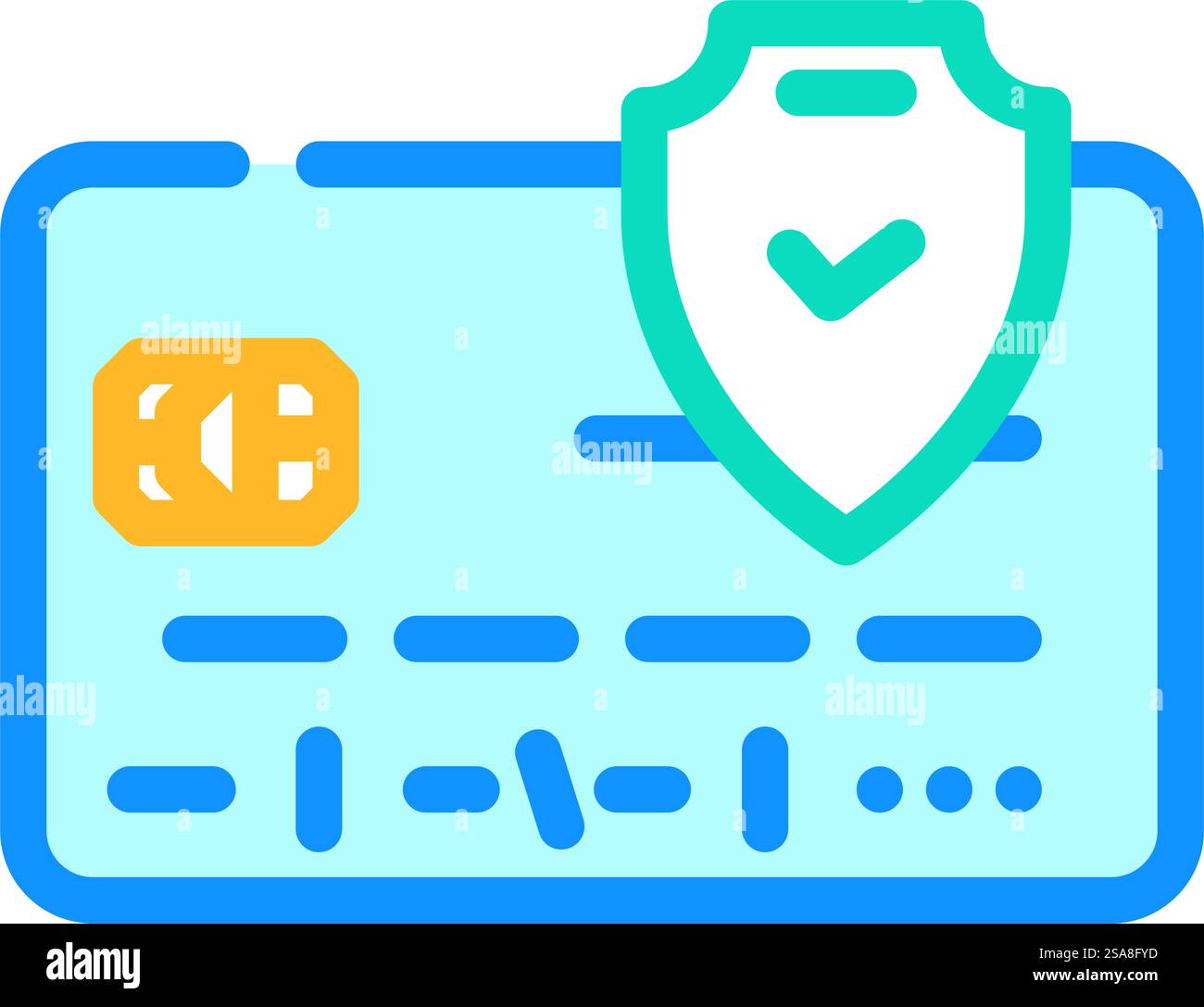 credit card security bank payment color icon vector. credit card ...