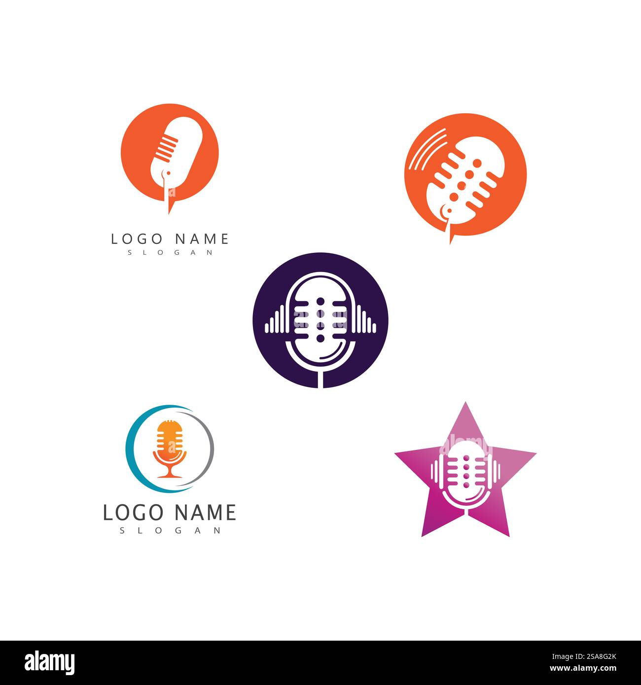 podcast logo vector symbol Stock Vector