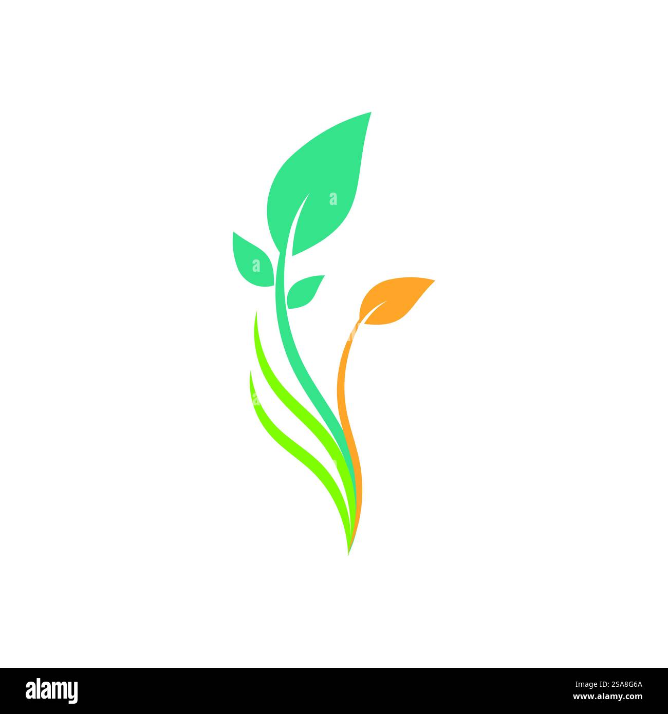 Green leaf logo vector element symbol template Stock Vector Image & Art ...