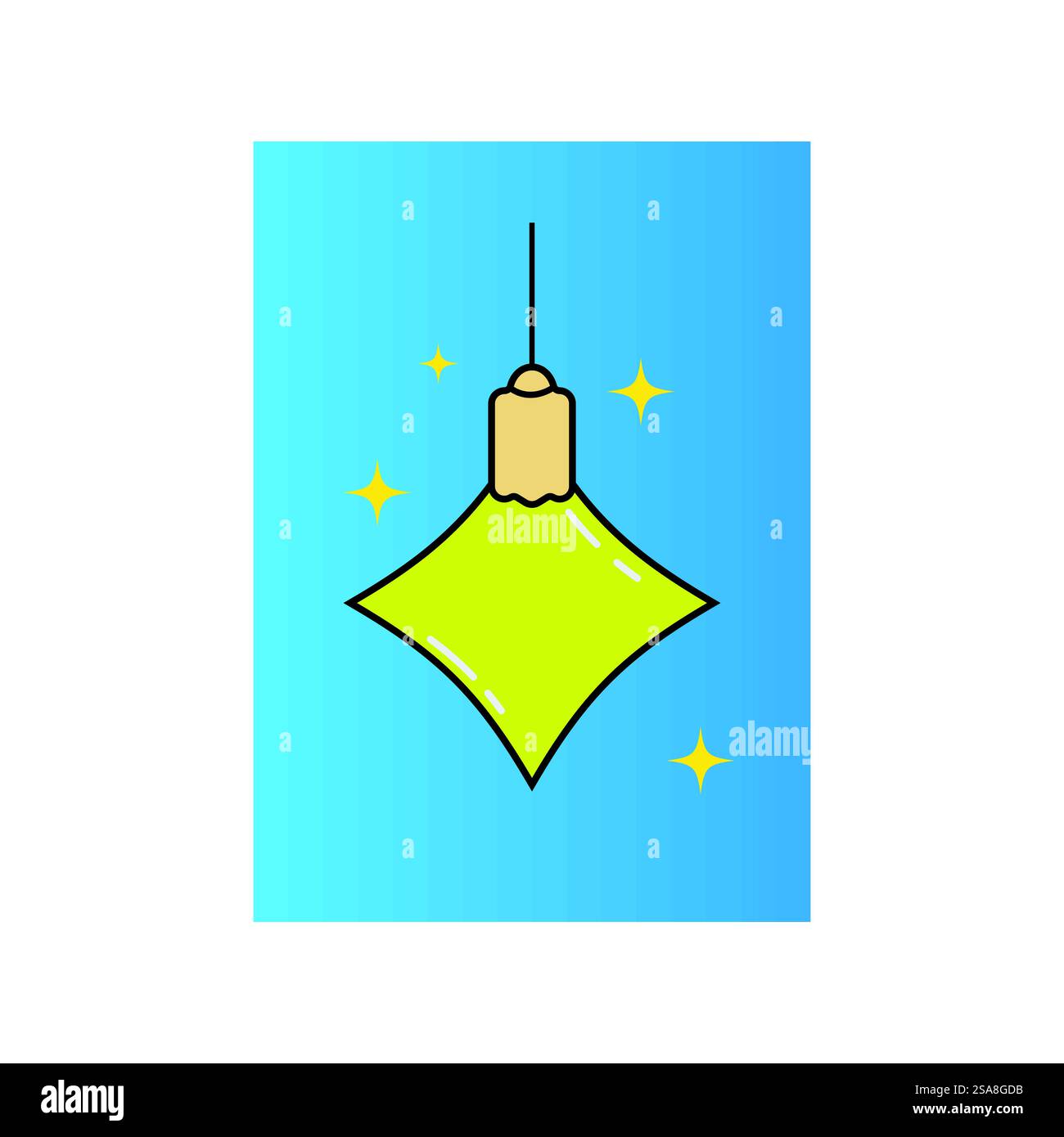 Hanging ornaments bulb template symbol design Stock Vector