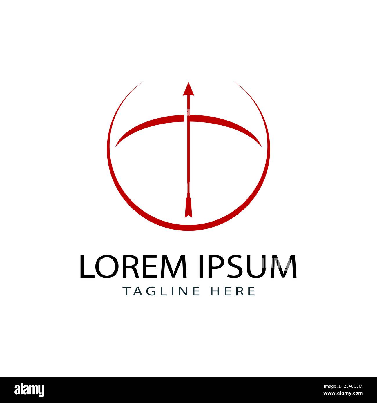Archery logo vector ilustration flat design Stock Vector