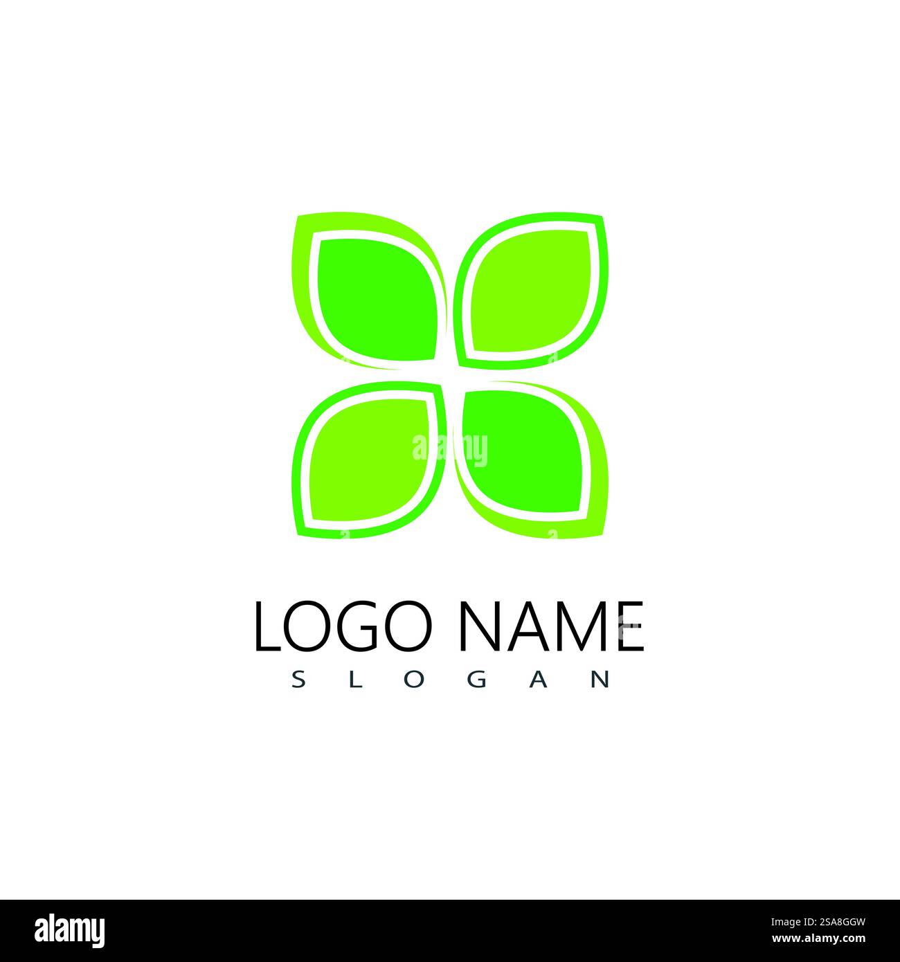 Green leaf logo vector template element symbol design Stock Vector ...