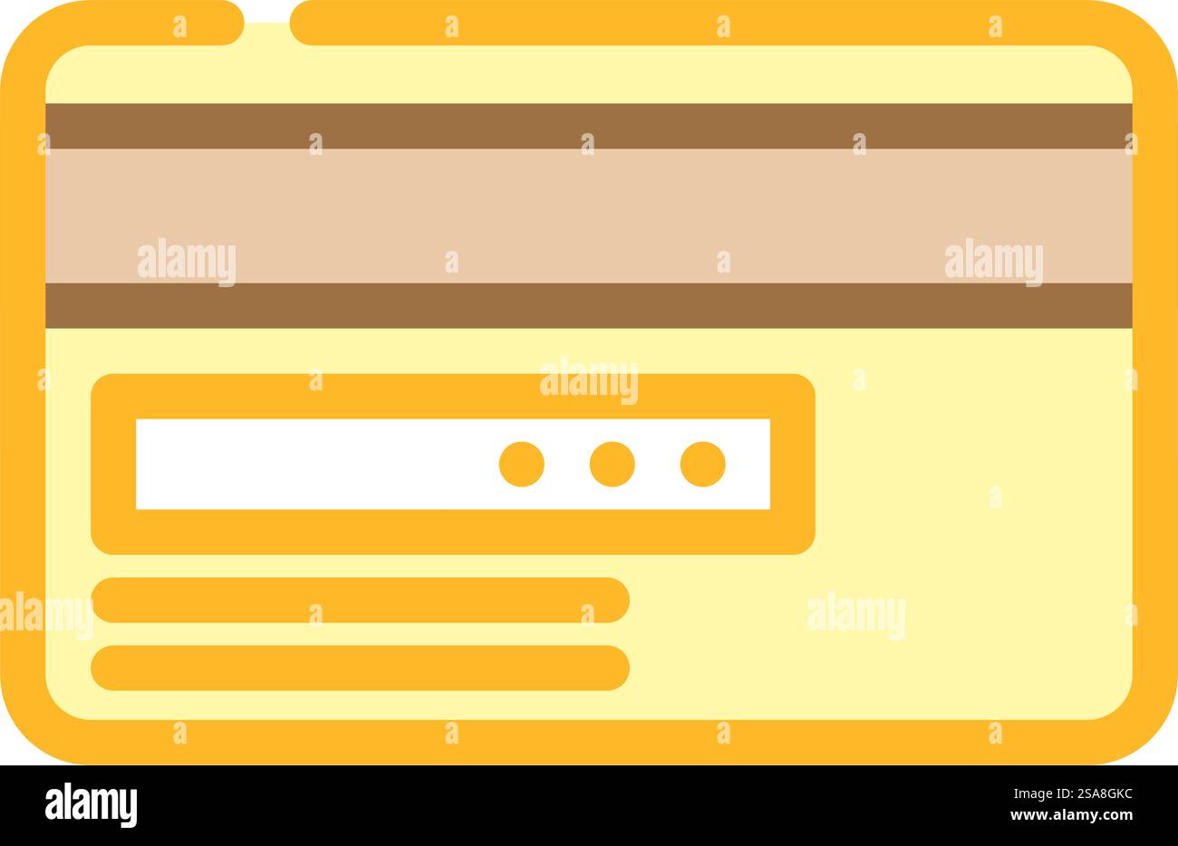 credit card back bank payment color icon vector. credit card back bank ...