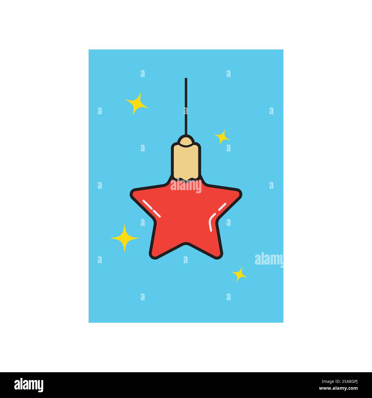 Hanging ornaments bulb template symbol design Stock Vector