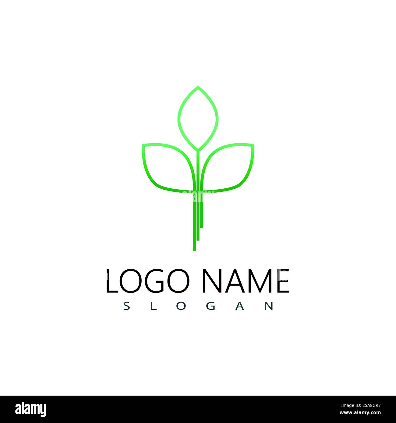 Green leaf logo vector template element symbol design Stock Vector ...