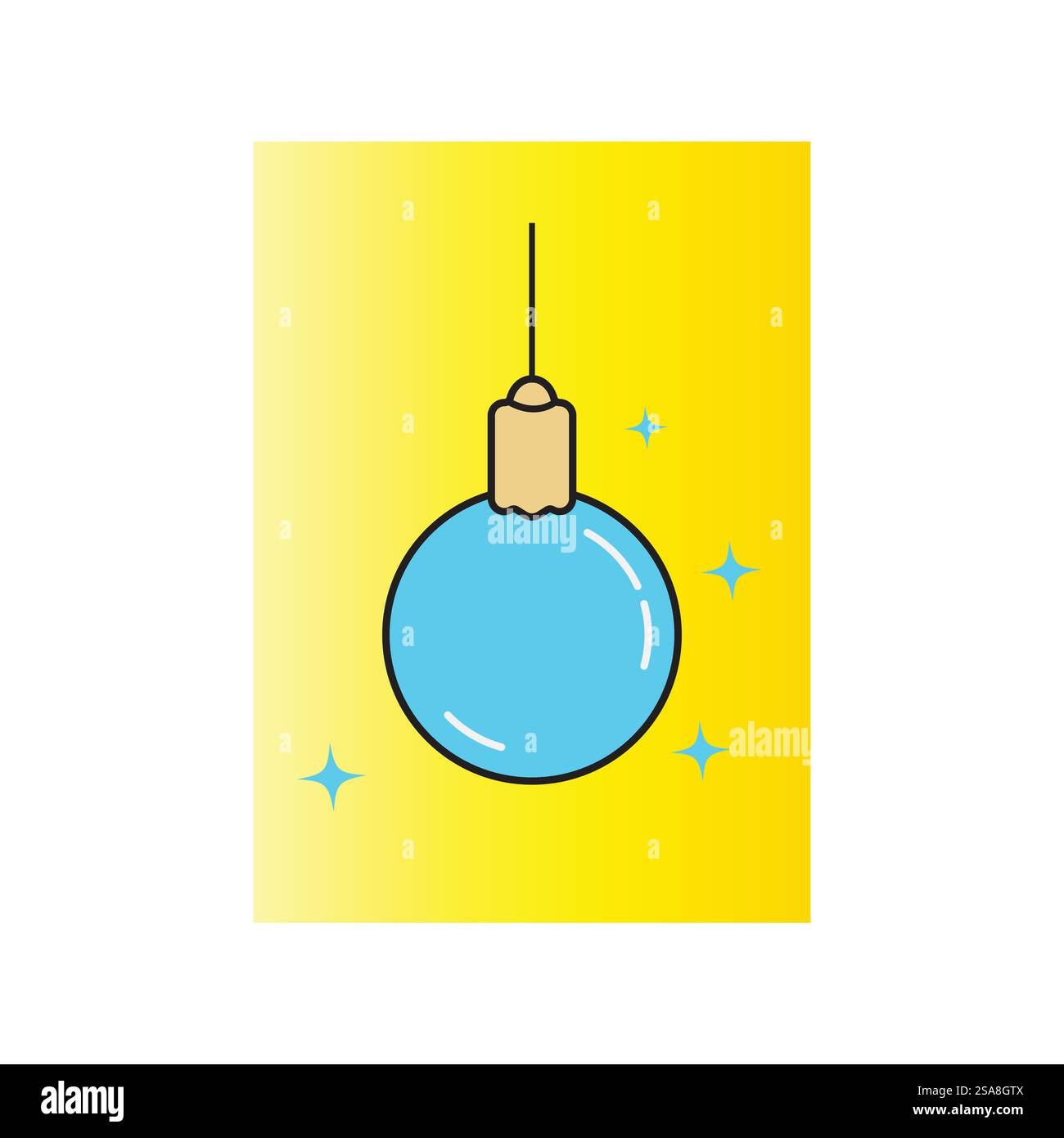 Hanging ornaments bulb template symbol design Stock Vector