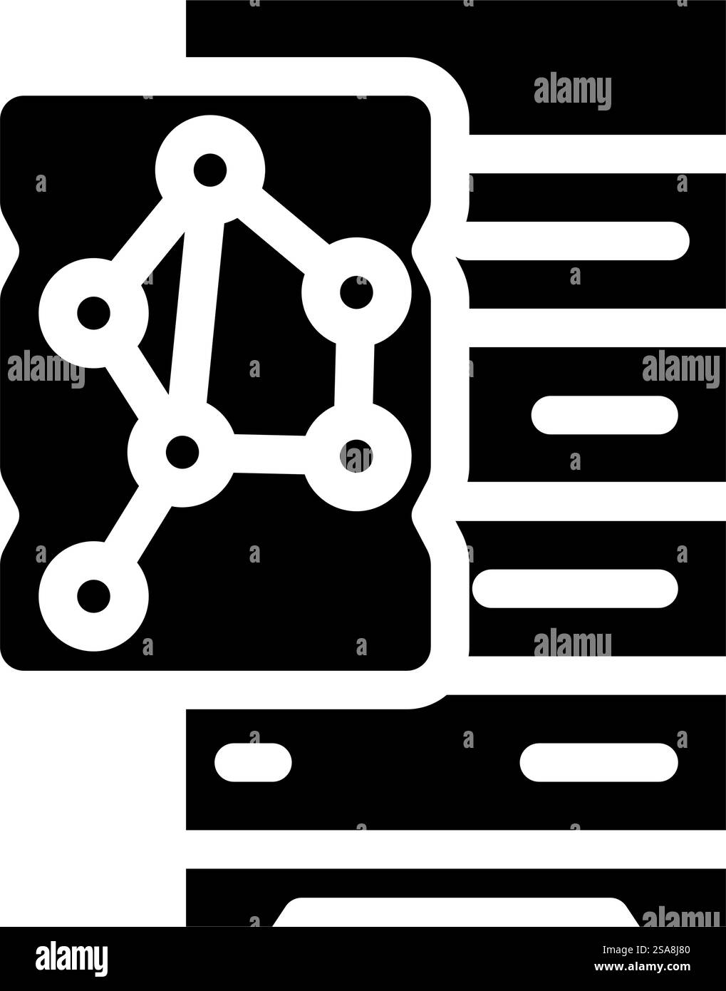 nosql database glyph icon vector. nosql database sign. isolated symbol ...