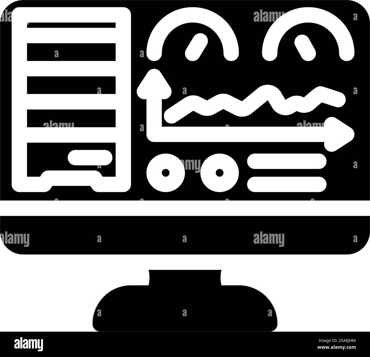 database dashboard glyph icon vector. database dashboard sign. isolated ...