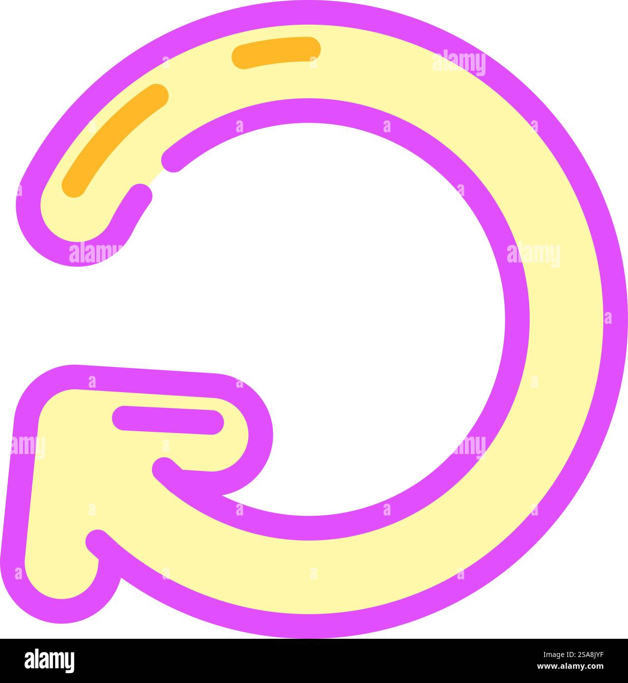 circular arrow cyclic operation color icon vector. circular arrow ...