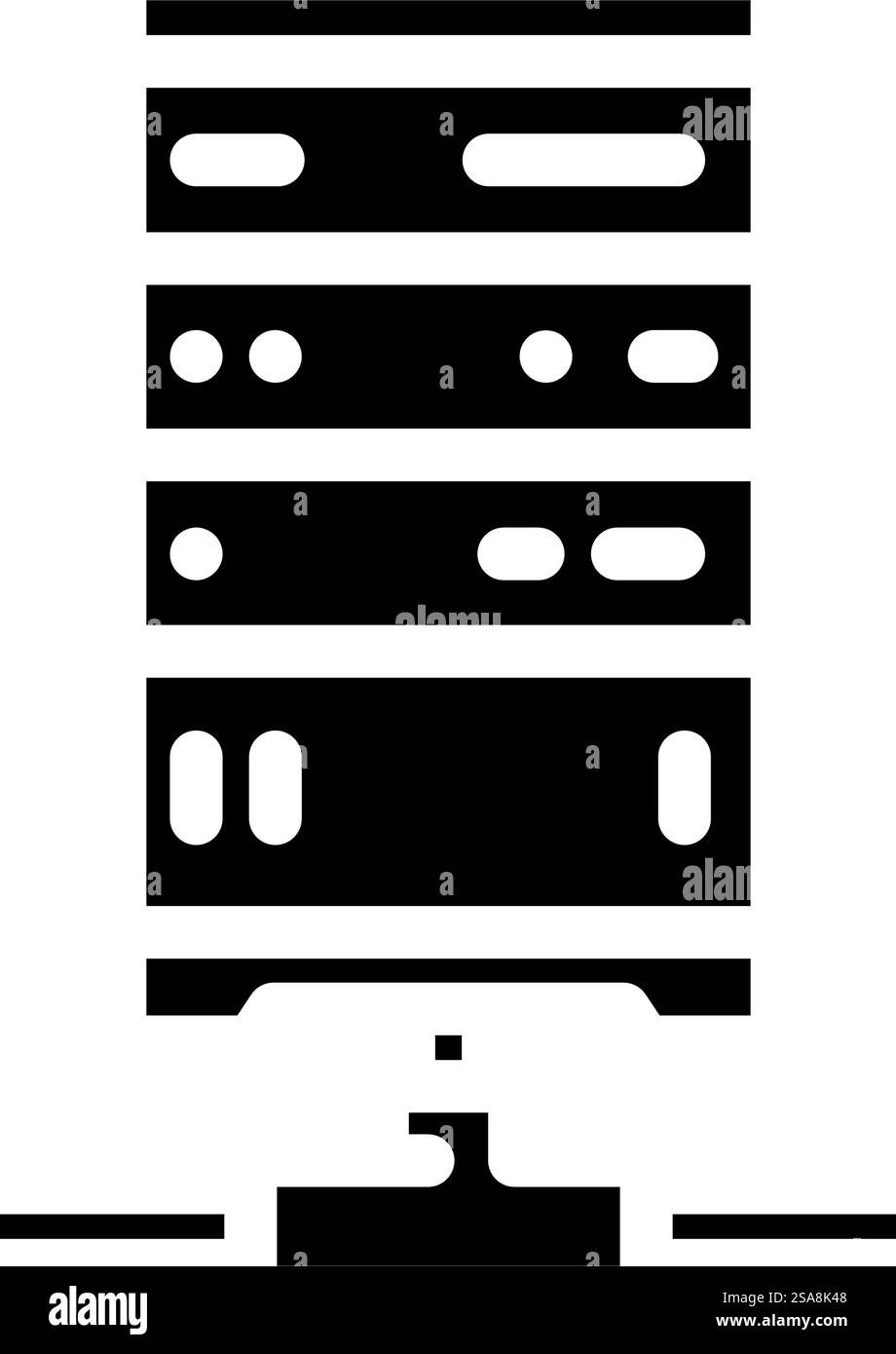 database connectivity glyph icon vector. database connectivity sign. isolated symbol illustration. database connectivity glyph icon vector illustration Stock Vector