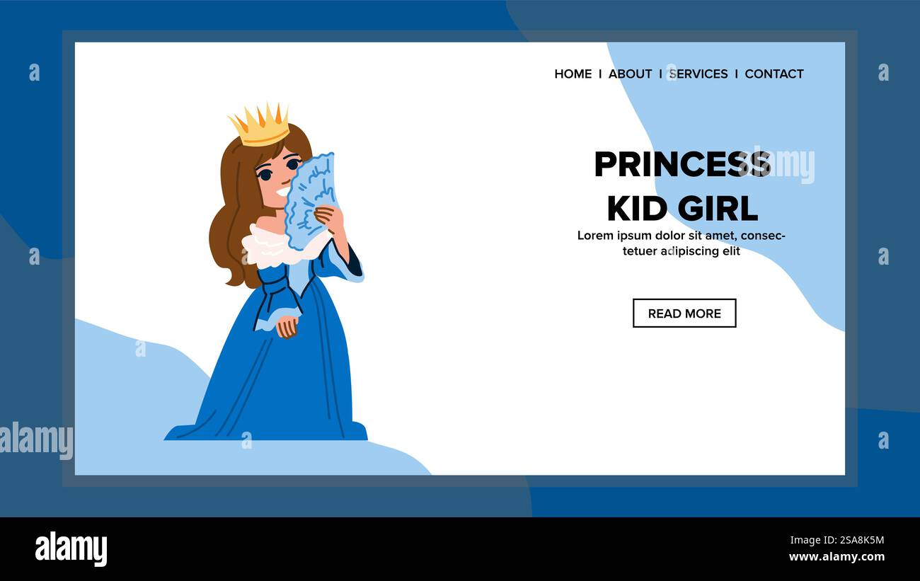 beautiful princess kid girl vector. childhood female, pink smile, fun ...