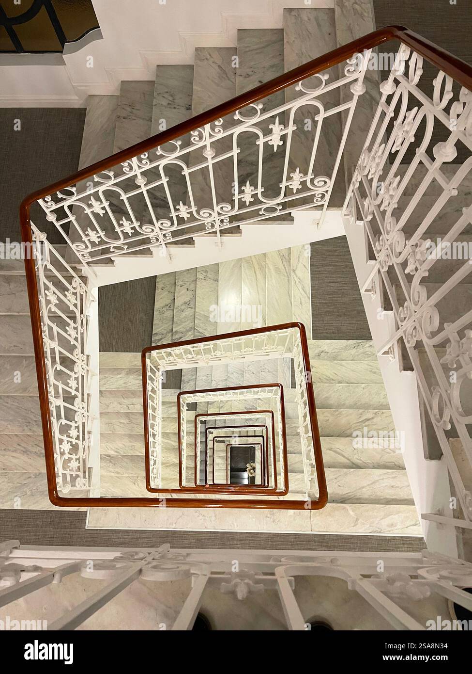 Stairs, view from above. - Smartphone Captured Stock Image