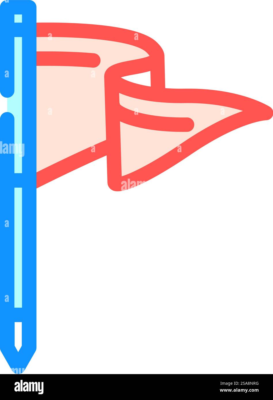 Flag Pointer Map Location Color Icon Vector Flag Pointer Map Location