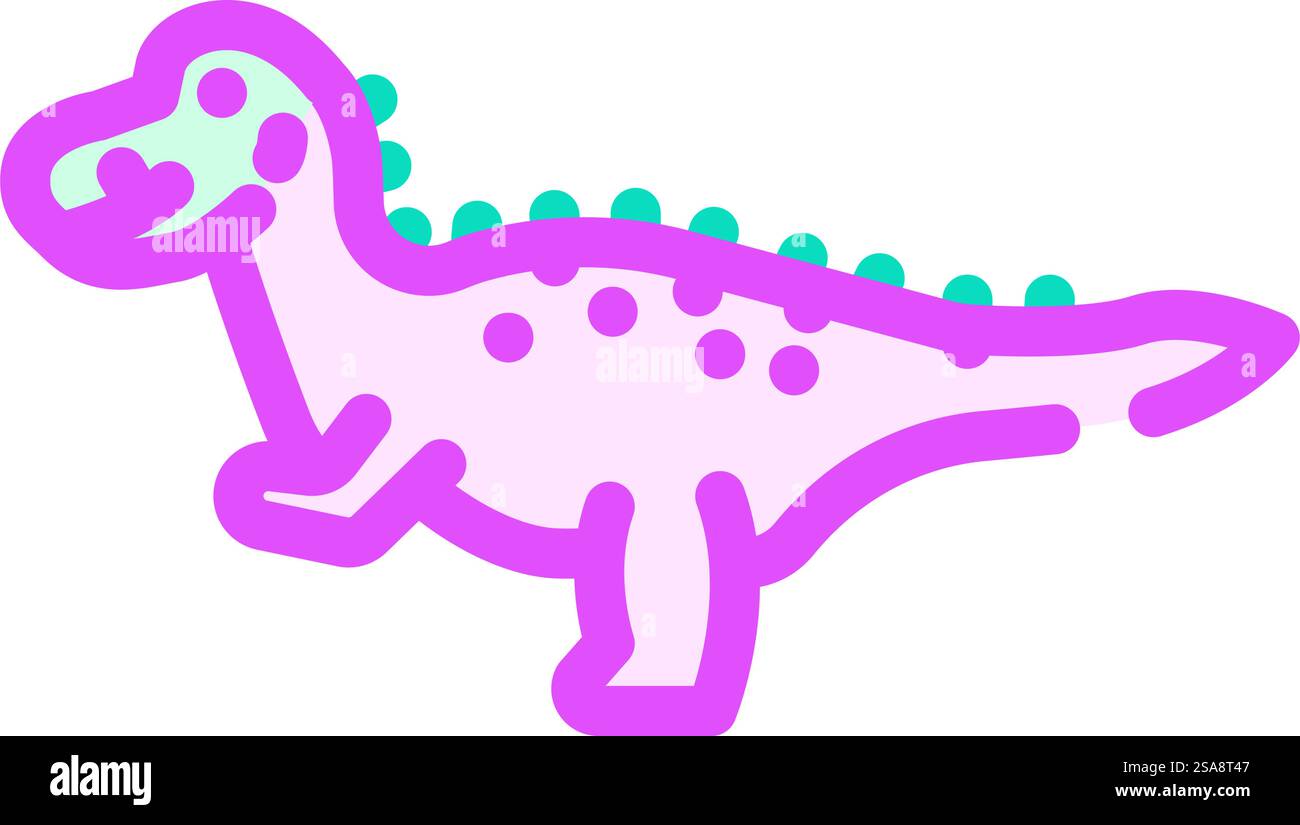 allosaurus dinosaur animal color icon vector. allosaurus dinosaur ...