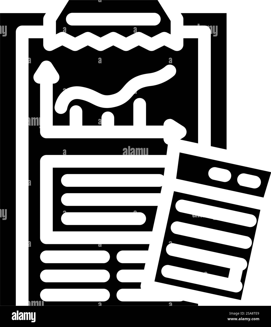 financial planner glyph icon vector. financial planner sign. isolated symbol illustration. financial planner glyph icon vector illustration Stock Vector