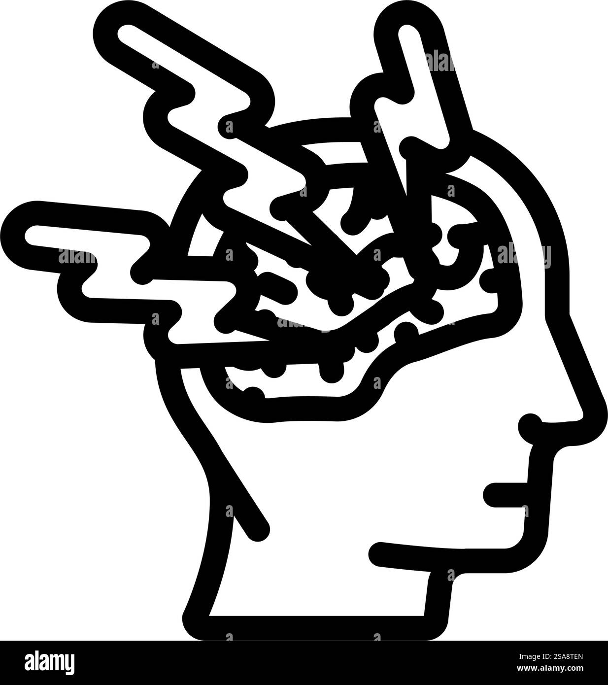 neurological disorders neuroscience neurology line icon vector ...