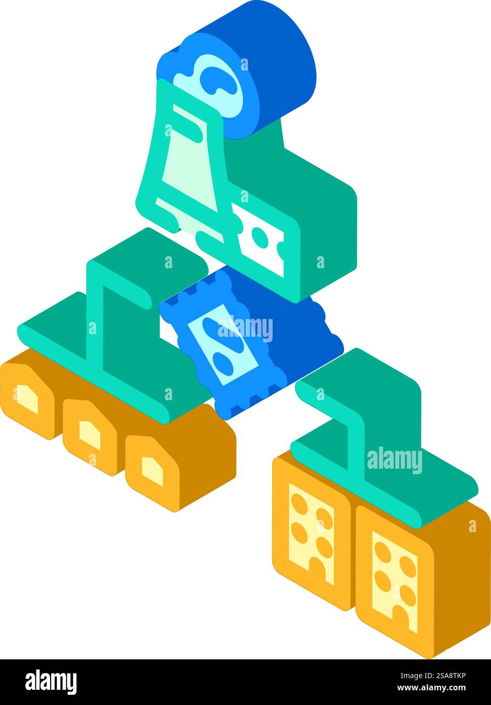 power grid efficient isometric icon vector. power grid efficient sign ...
