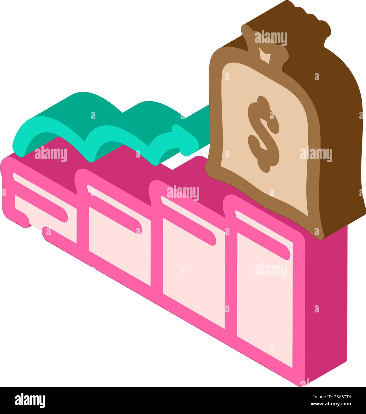 financial goals isometric icon vector. financial goals sign. isolated ...