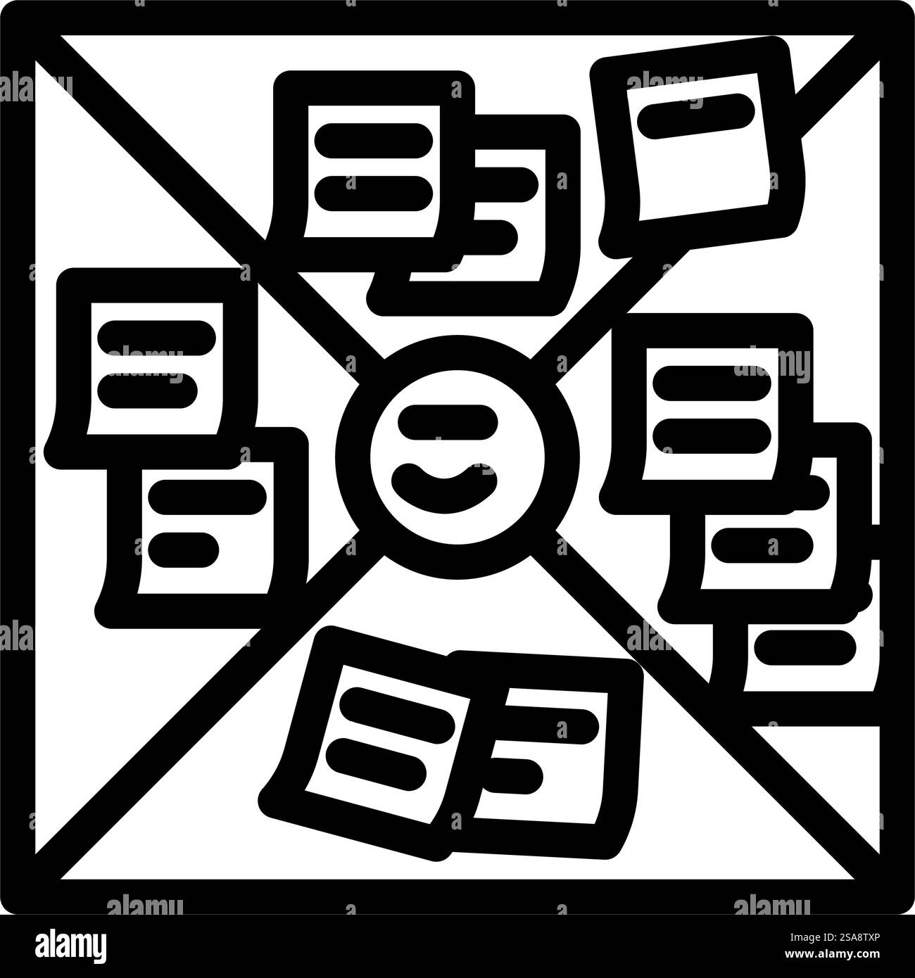 empathy map ux ui design line icon vector. empathy map ux ui design ...