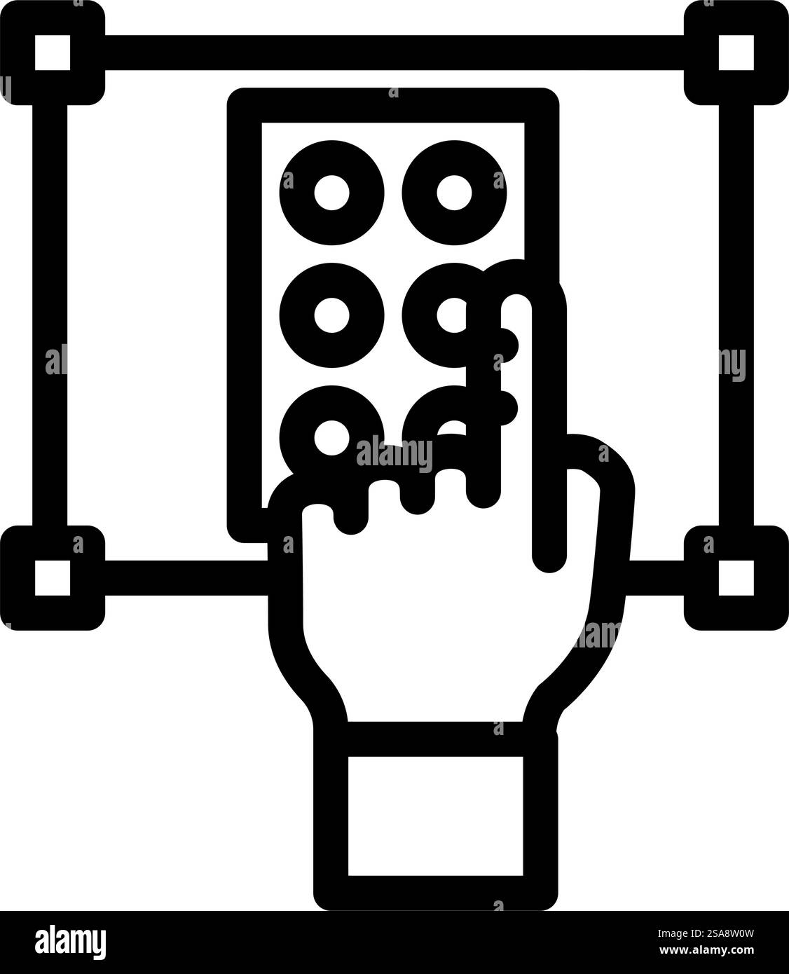 accessibility ux ui design line icon vector. accessibility ux ui design ...