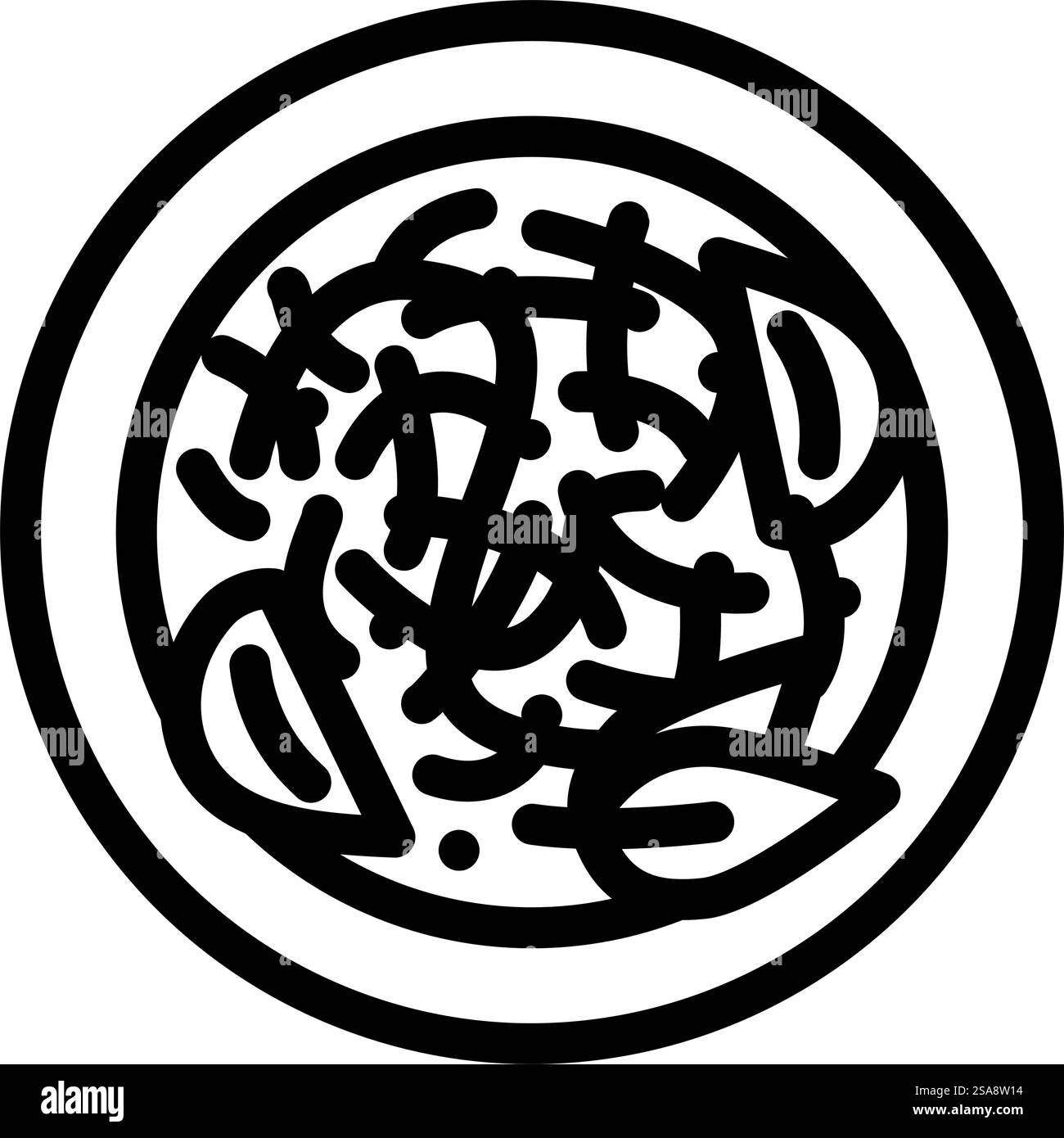 som tum salad thai cuisine line icon vector. som tum salad thai cuisine sign. isolated contour symbol black illustration. som tum salad thai cuisine line icon vector illustration Stock Vector