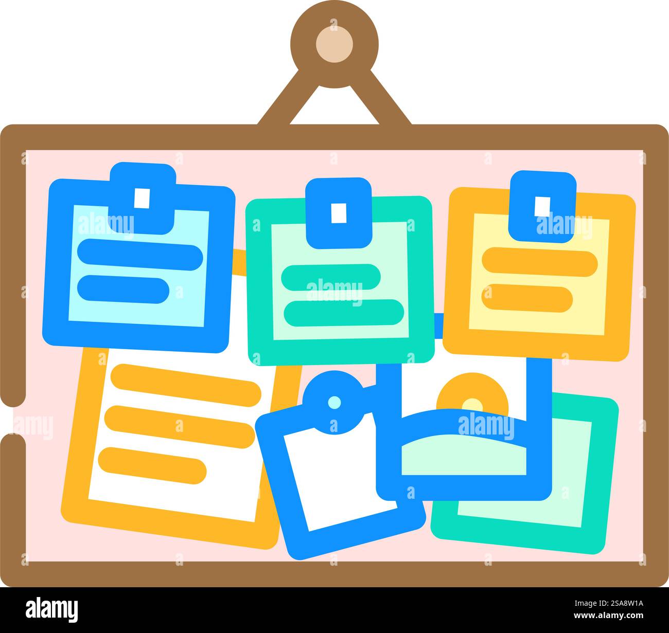 mood board ux ui design color icon vector. mood board ux ui design sign ...